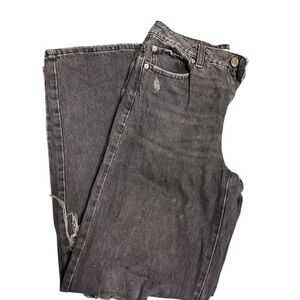Garage Women’s Dark Gray Straight Wide Leg Jeans